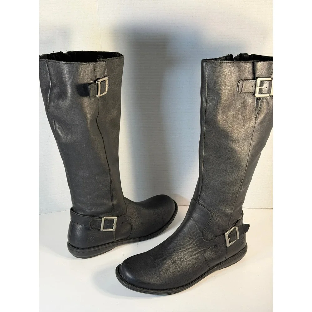 Born black leather